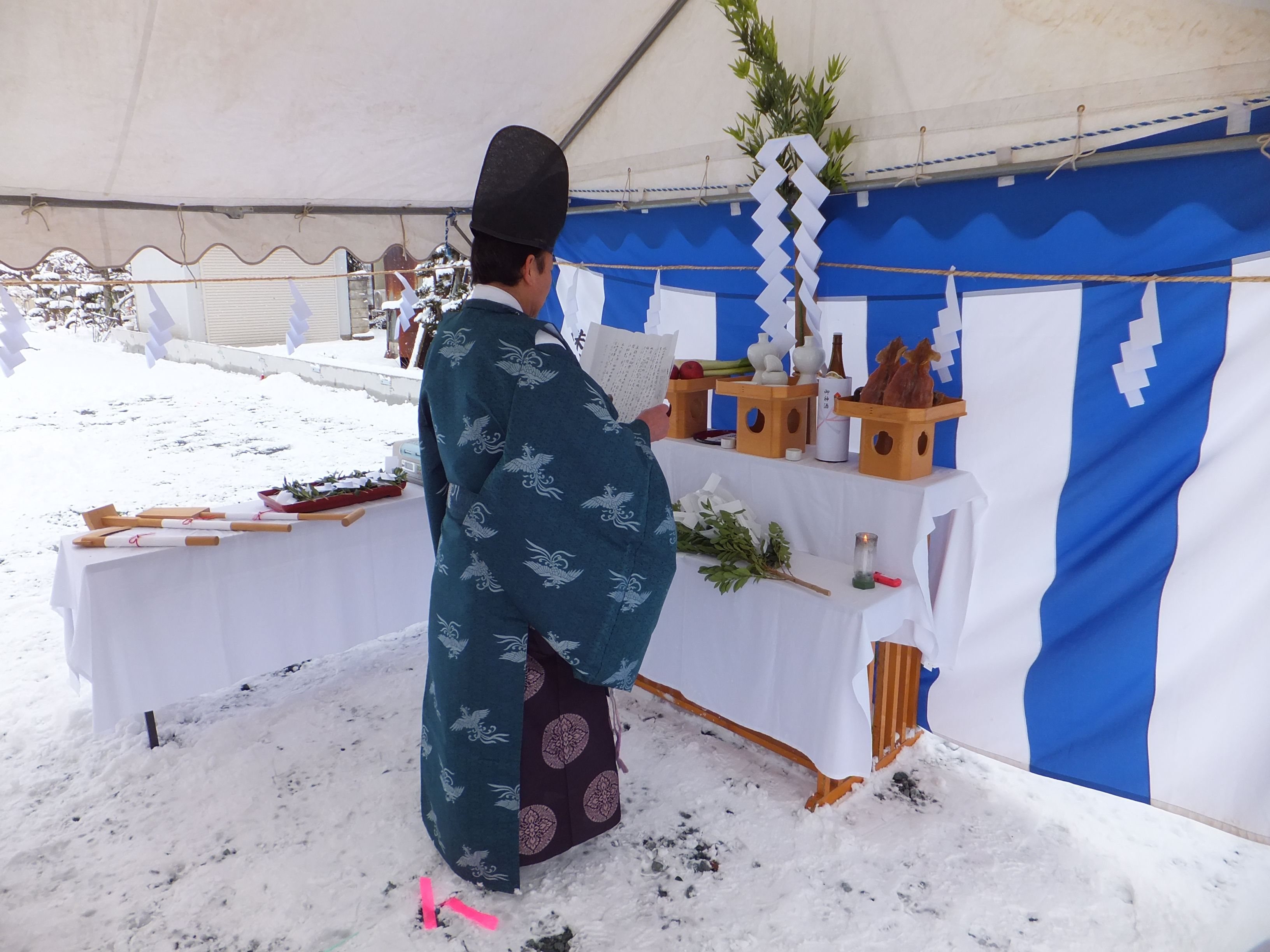 【新築住宅】　東根市神町北　K様邸　地鎮祭