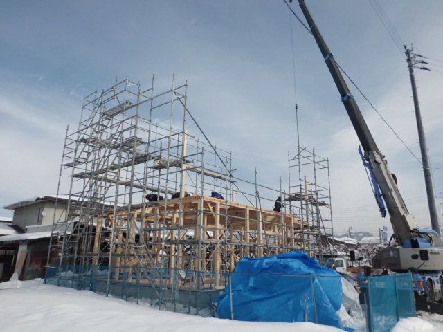 【新築住宅】　東根市神町北　Ｋ様邸　建て方