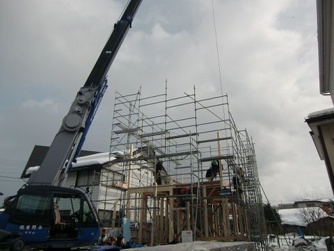 【新築住宅】　山形市城北町　I様邸　建て方