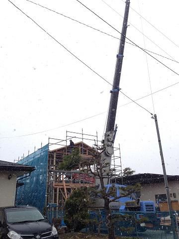 【新築住宅】 東村山郡山辺町山辺　 Ｎ様邸 建て方