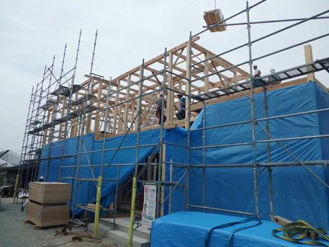 【新築住宅】東根市島大堀 S様邸 建て方