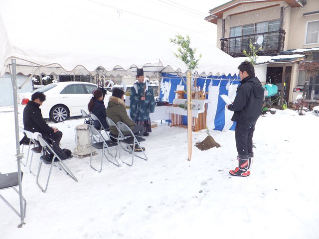 【新築住宅】東根市神町東一丁目U様邸　地鎮祭
