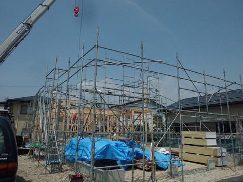 【新築住宅】 東根市さくらんぼ駅前 Ｍ様邸 建て方