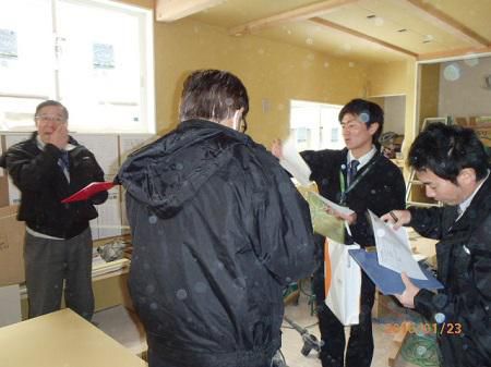 【新築住宅】山形市飯塚町 Ｋ様邸 木完検査