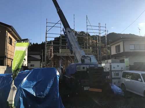【新築住宅】山形市妙見寺 Ｋ様邸 建て方