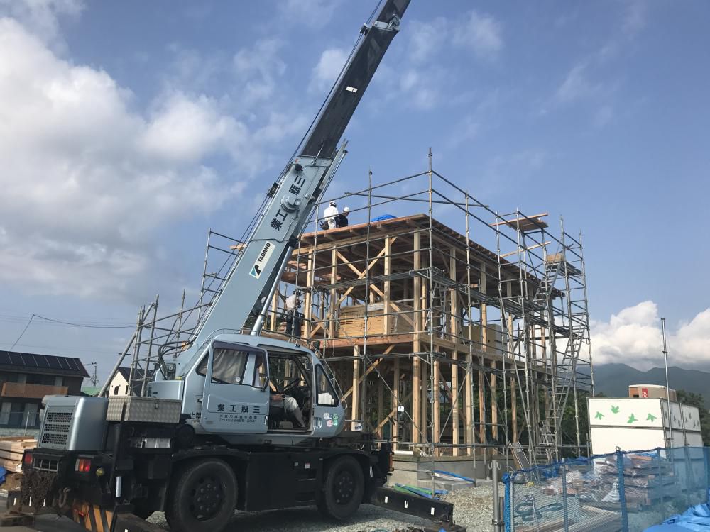 【新築住宅】山形市みはらしの丘 Ｔ様邸 建て方