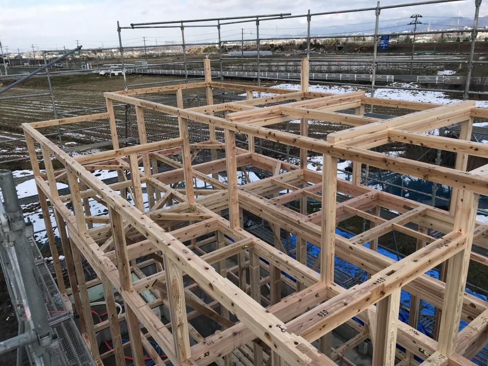【新築住宅】山形市柏倉 Ｙ様邸 建て方
