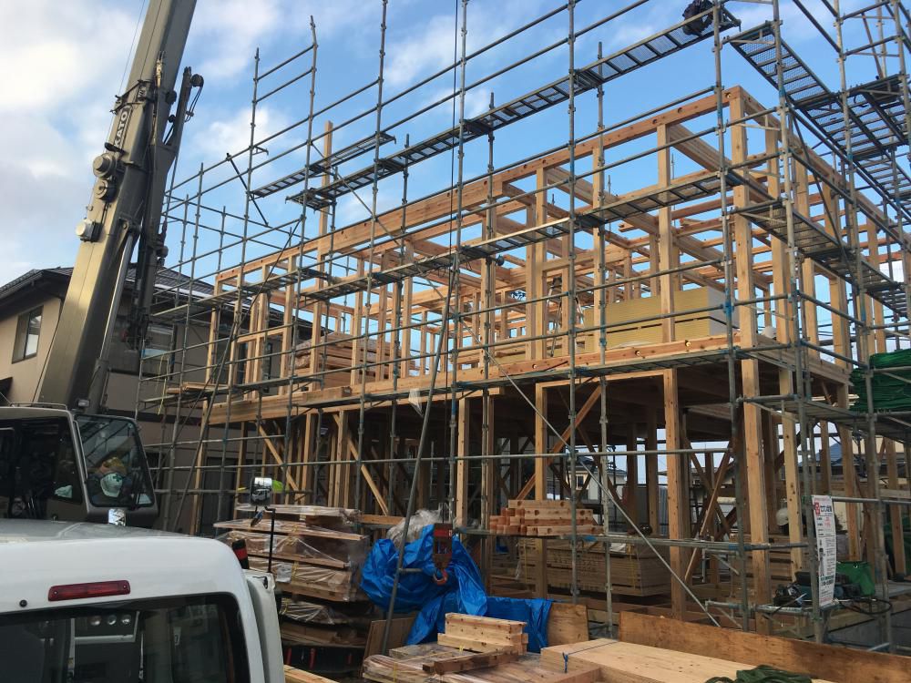 【新築住宅】天童市長岡 T様邸 建て方