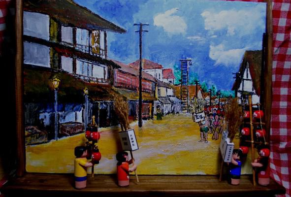 イザベラ・バードの通った道（山形県川西町小松編）木工クラフトN02(坂の上）