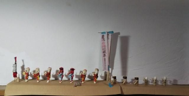 萠展作品つくり（4品目　豊年獅子踊り・大光院）