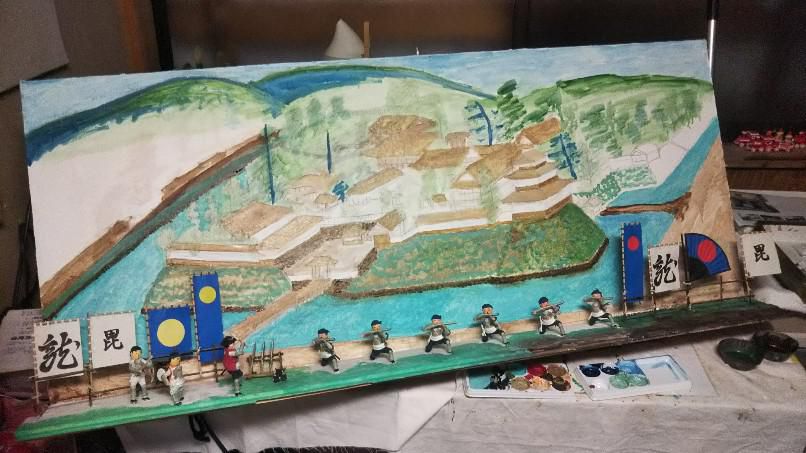 米沢城本丸と鉄砲隊