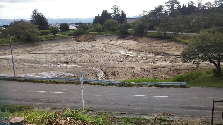川西町ダリア園横、鏡沼