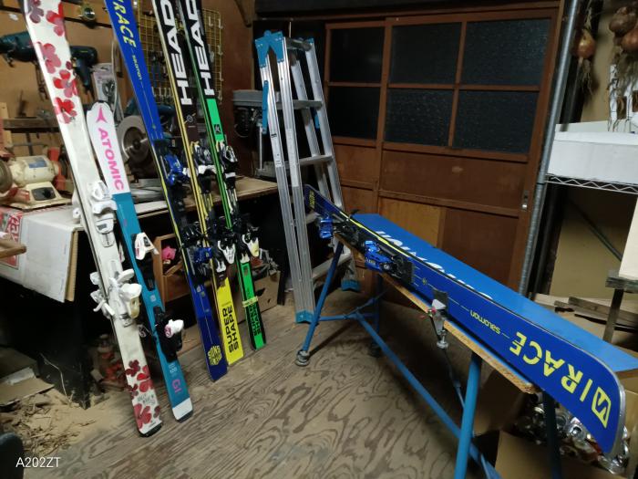 スキー板メンテ