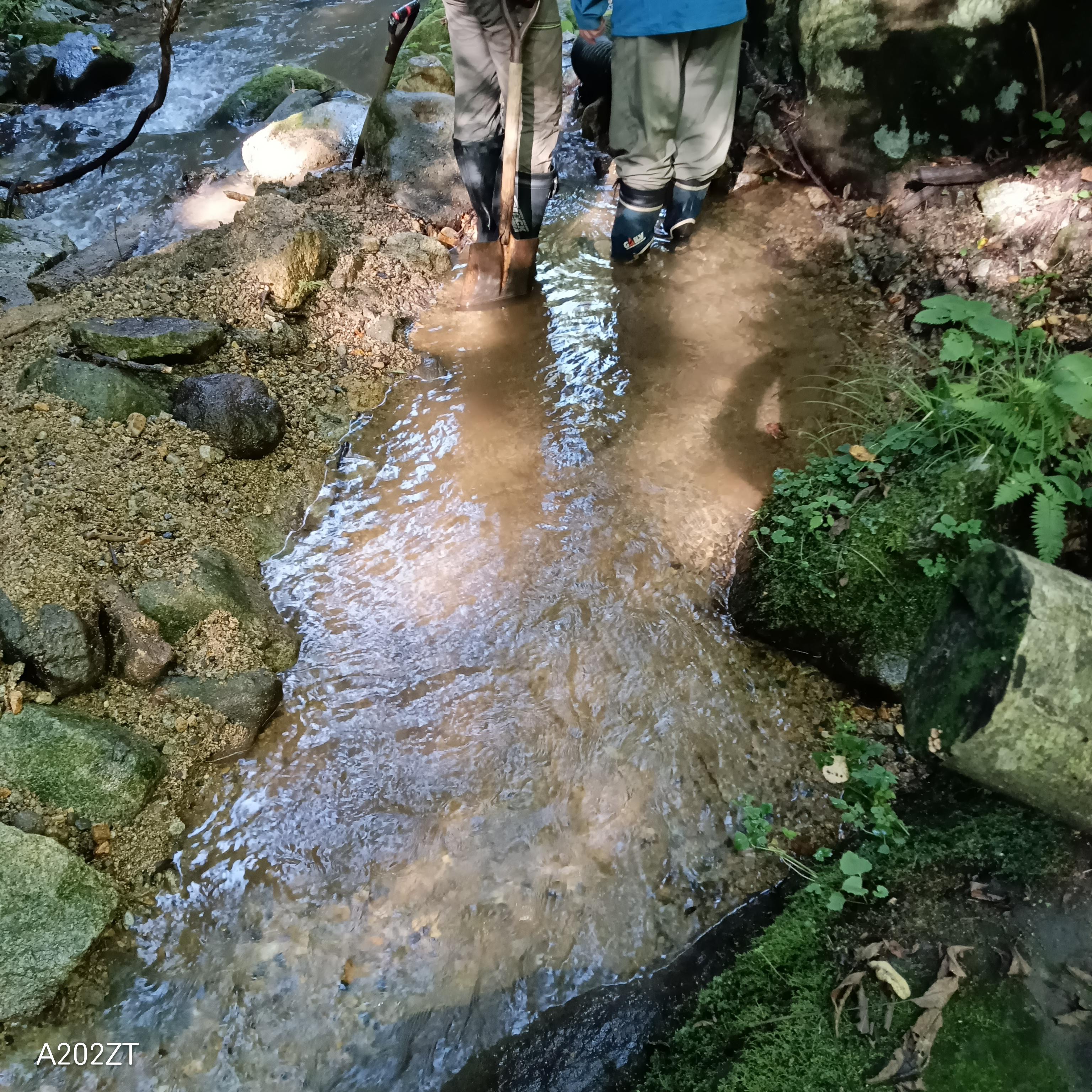沢水の受水槽掃除