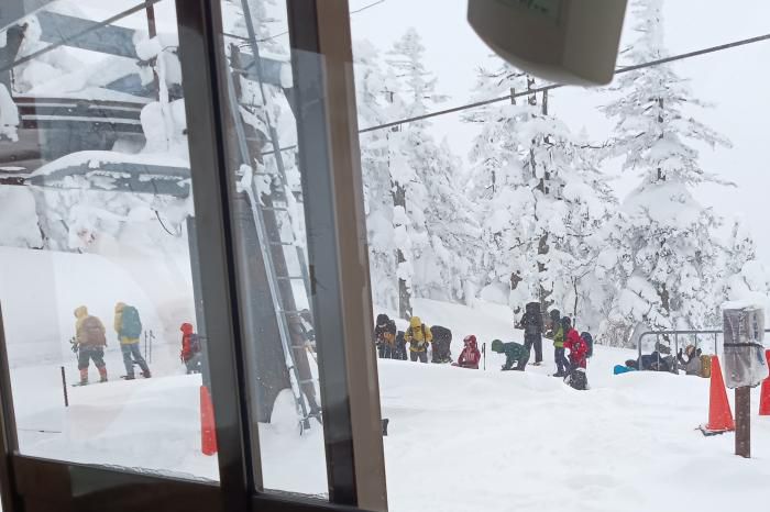 昨日の西吾妻山最短登山口（天元台第三リフト降り場）