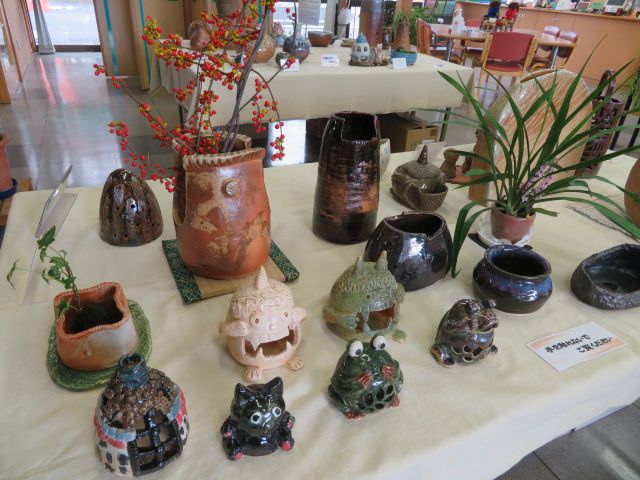 陶芸作品展示中♪