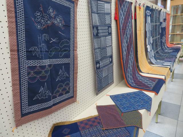 刺し子の作品展、開催中です♪