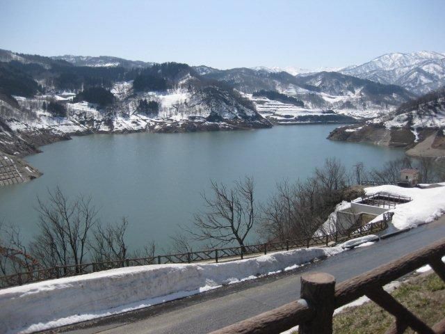 寒河江ダムへ