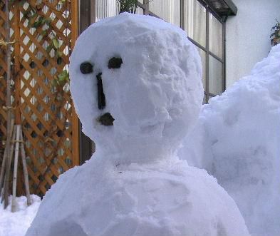 今日も朝から雪が降り連日の雪の風景もネタ切れです　今年は米沢市の雪灯籠祭りが中止となり冬のイベントの一つが消えてしまいました　かつての写真からあまりかわいくない雪ダルマと小っちゃくていびつな雪灯籠ですが心を癒してほしいとアップします