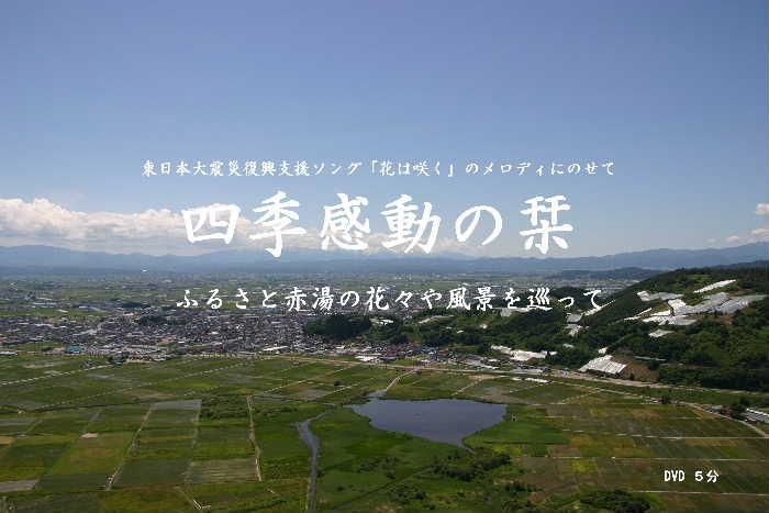 ブログ「マーちゃんの花暦」をスタートさせて２年が経ちました　その間１５万カウント弱を数える訪問者があり感想などともに励ましのお言葉もあり感謝しております　５００件を超える花々や風景を紹介してきました　この中から赤湯の魅力を伝える花々や風景をピアノのメロディにのせてDVDを創ってみました　お見せできないのが残念ですが改めて赤湯っていい所だなと感じました　今日は私の〇〇〇です