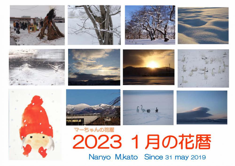 今年もあと１７日で新しい年が始まります　２０２３年この１年間を振り返り１月から１２月まで１２回にわたって私の気に入った画像を紹介します　皆さんもこの１年間を思い出してみてください　１月は全く草花を紹介できませんでした 雪との闘いの月でした