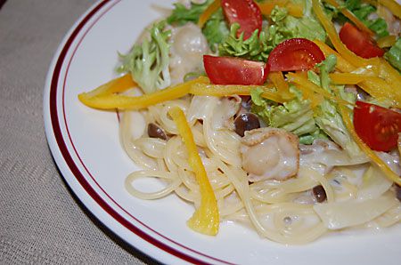 作ってみたよ、クリームパスタ