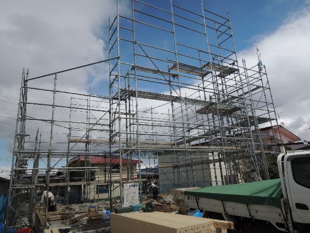 東根市 ＡＨ様邸新築工事 08 土台敷き 『ﾃｸﾉｽﾄﾗｸﾁｬｰで建てる長期優良住宅』　