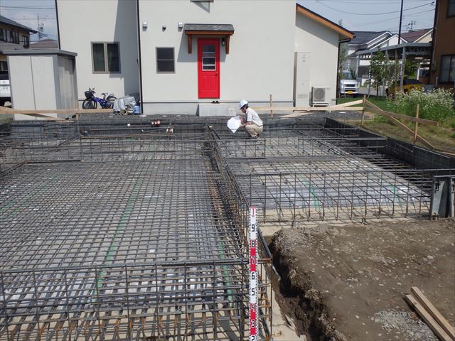 河北町 HA様邸新築工事 07 鉄筋検査 『ﾃｸﾉｽﾄﾗｸﾁｬｰで建てる長期優良住宅』