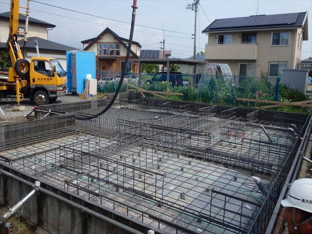 河北町 HA様邸新築工事 08 コンクリート工事 『ﾃｸﾉｽﾄﾗｸﾁｬｰで建てる長期優良住宅』