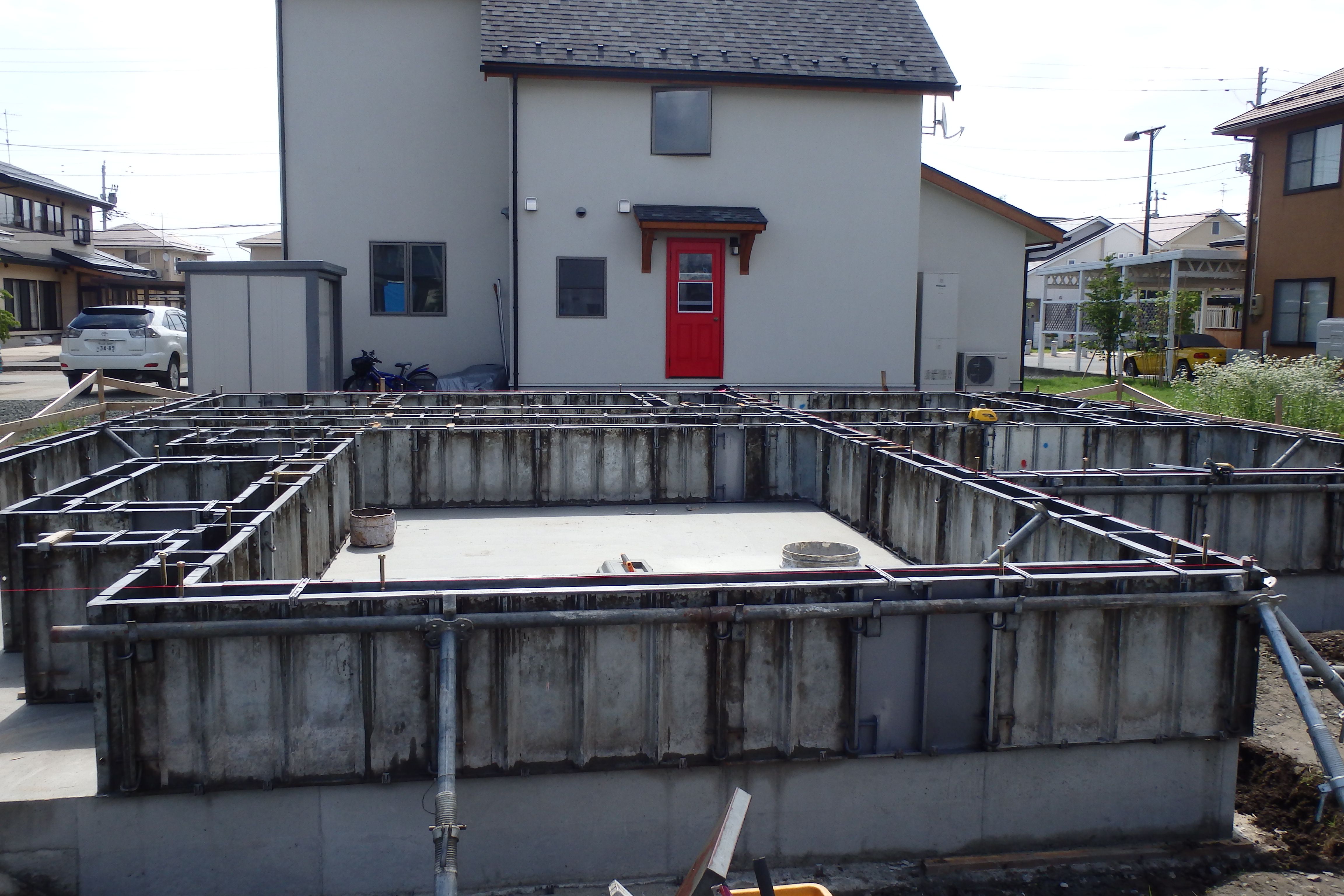 河北町 HA様邸新築工事 09 型枠工事 『ﾃｸﾉｽﾄﾗｸﾁｬｰで建てる長期優良住宅』