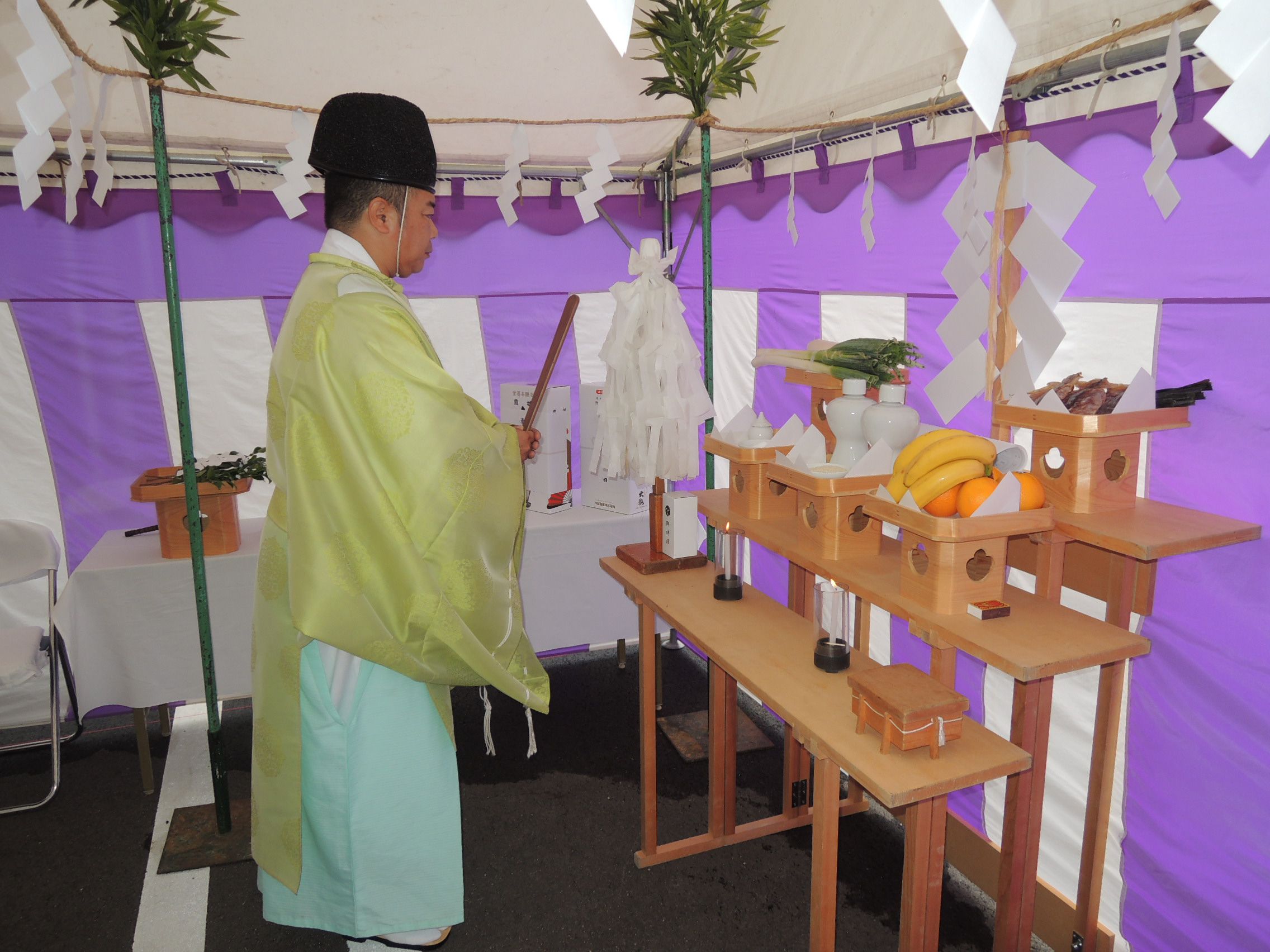 天童市 ＨＭ様邸新築工事 02 地鎮祭 『ﾃｸﾉｽﾄﾗｸﾁｬｰで建てる長期優良住宅』