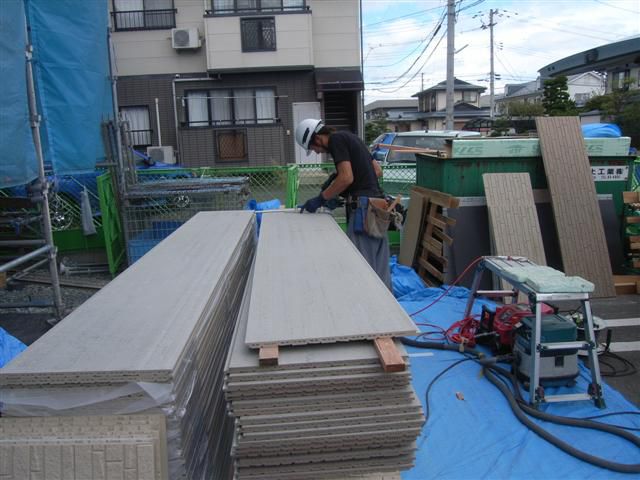 天童市 ＨＭ様邸新築工事 12 外壁工事 『ﾃｸﾉｽﾄﾗｸﾁｬｰで建てる長期優良住宅』