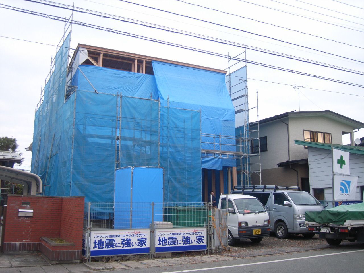 山形市 O様事務所併用住宅新築工事 15 筋交い入れ完了