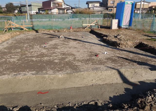新庄市 ＪＯ様邸新築工事 03 捨てｺﾝｸﾘｰﾄ 『ﾃｸﾉｽﾄﾗｸﾁｬｰで建てる長期優良住宅』