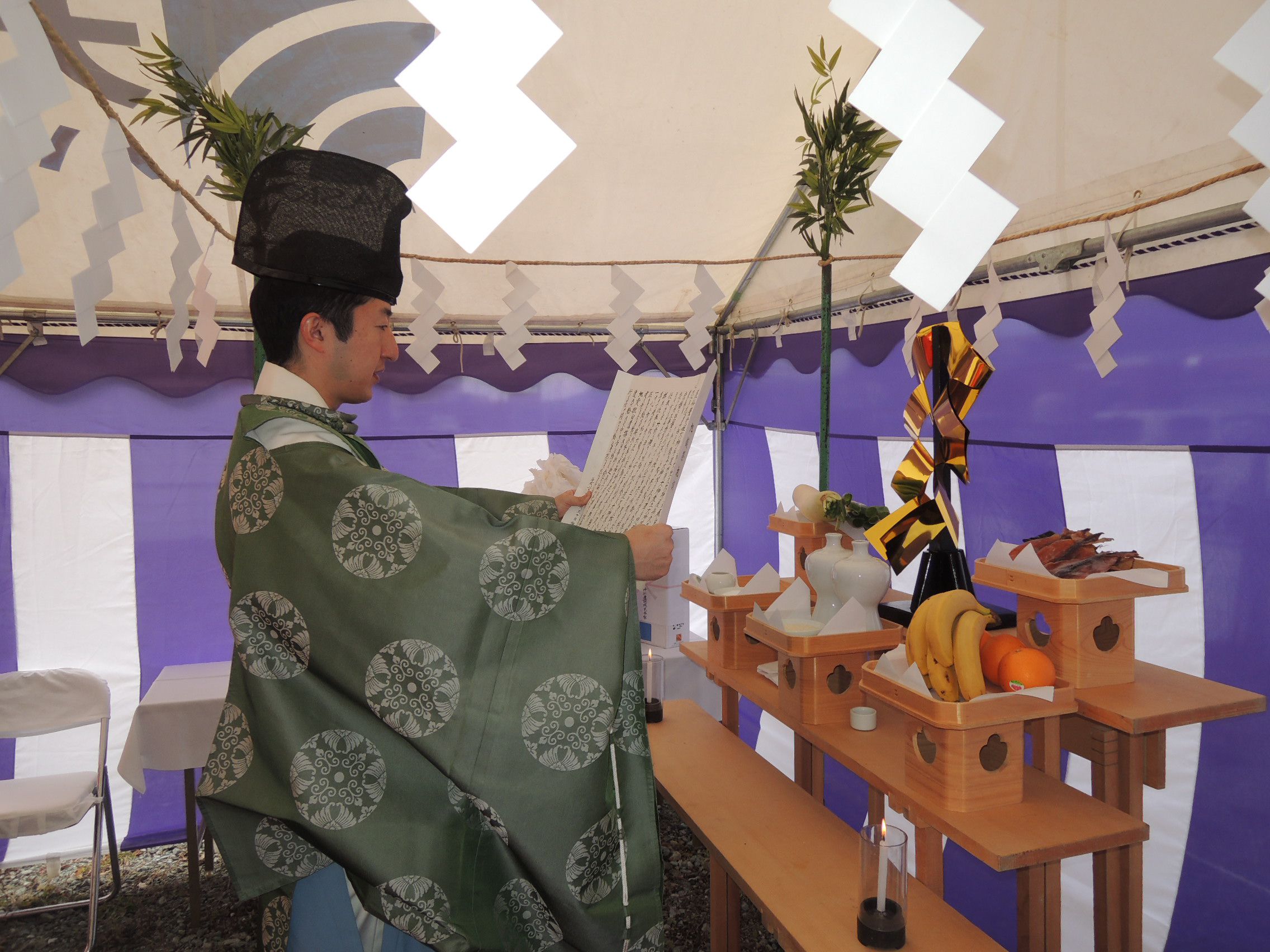 山形市 ＫＯ様邸新築工事 01 地鎮祭  