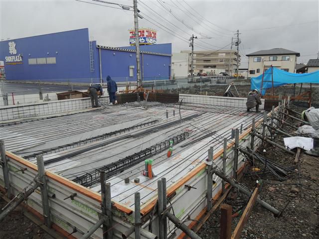 山形市 ＫＯ様邸新築工事 04 鉄筋組立開始