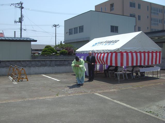 河北町 K様店舗新築工事　01　地鎮祭