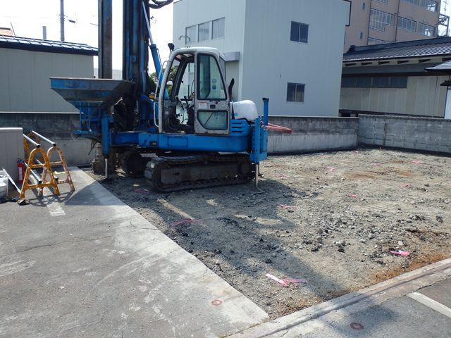 河北町 K様店舗新築工事　02　地盤改良工事