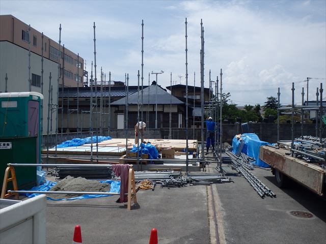 河北町 K様店舗新築工事　07　仮設工事