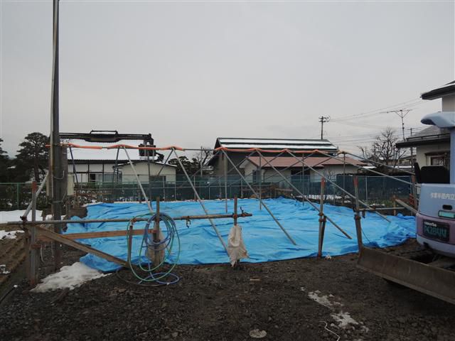 山形市 KY様邸新築工事 03 捨てｺﾝｸﾘｰﾄ打設 『ﾃｸﾉｽﾄﾗｸﾁｬｰで建てる長期優良住宅』