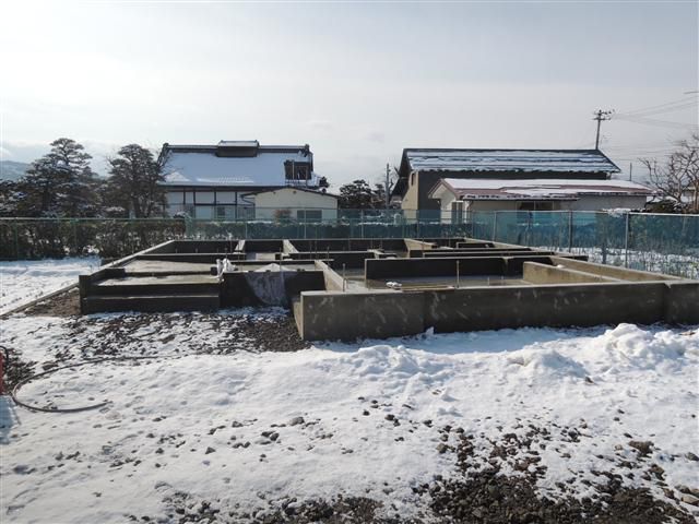 山形市 KY様邸新築工事 06 基礎工事完了 『ﾃｸﾉｽﾄﾗｸﾁｬｰで建てる長期優良住宅』