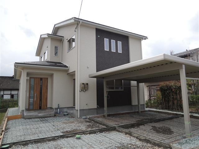 山形市 KY様邸新築工事 18 ｺﾝｸﾘｰﾄ舗装工事 『ﾃｸﾉｽﾄﾗｸﾁｬｰで建てる長期優良住宅』