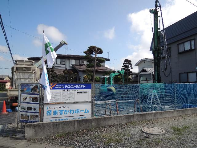 山形市　ＭＹ様邸新築工事 02 柱状改良工事　『ﾃｸﾉｽﾄﾗｸﾁｬｰで建てる長期優良住宅』