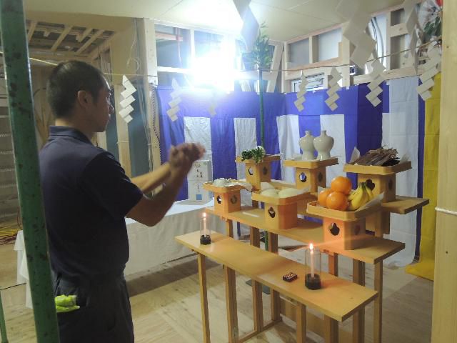 山形市 ＭＹ様邸新築工事 14 祝！上棟式  『ﾃｸﾉｽﾄﾗｸﾁｬｰで建てる長期優良住宅』