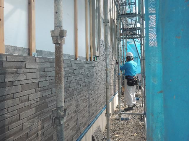 山形市 ＭＹ様邸新築工事 19 外壁工事 『ﾃｸﾉｽﾄﾗｸﾁｬｰで建てる長期優良住宅』