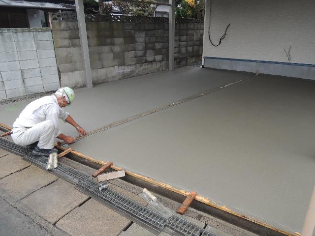 山形市 ＭＹ様邸新築工事 27 ｺﾝｸﾘｰﾄ舗装  『ﾃｸﾉｽﾄﾗｸﾁｬｰで建てる長期優良住宅』