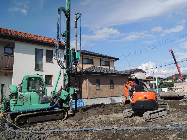 山形市 ＮＡ様邸新築工事 04 地盤改良工事　『ﾃｸﾉｽﾄﾗｸﾁｬｰで建てる長期優良住宅』