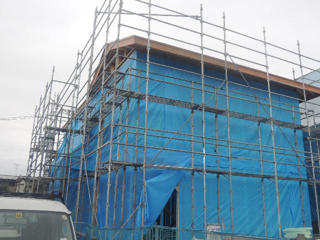山形市 ＮＡ様邸新築工事 15 ｸﾚｰﾝ作業終了！  『ﾃｸﾉｽﾄﾗｸﾁｬｰで建てる長期優良住宅』