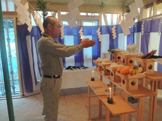 山形市 ＮＡ様邸新築工事 19 祝！上棟式  『ﾃｸﾉｽﾄﾗｸﾁｬｰで建てる長期優良住宅』