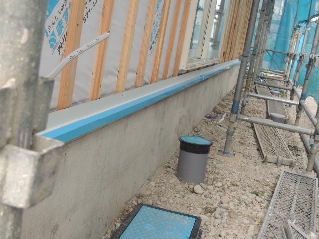 山形市 ＮＡ様邸新築工事 23 外壁工事開始  『ﾃｸﾉｽﾄﾗｸﾁｬｰで建てる長期優良住宅』